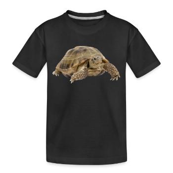 turtle schildkroete tiere animals7 - Kinder Premium Bio T-Shirt - Schwarz - Vorne