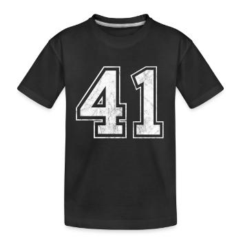 Anzahl 41 - Kinder Premium Bio T-Shirt - Schwarz - Vorne