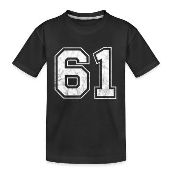 Anzahl 61 - Kinder Premium Bio T-Shirt - Schwarz - Vorne