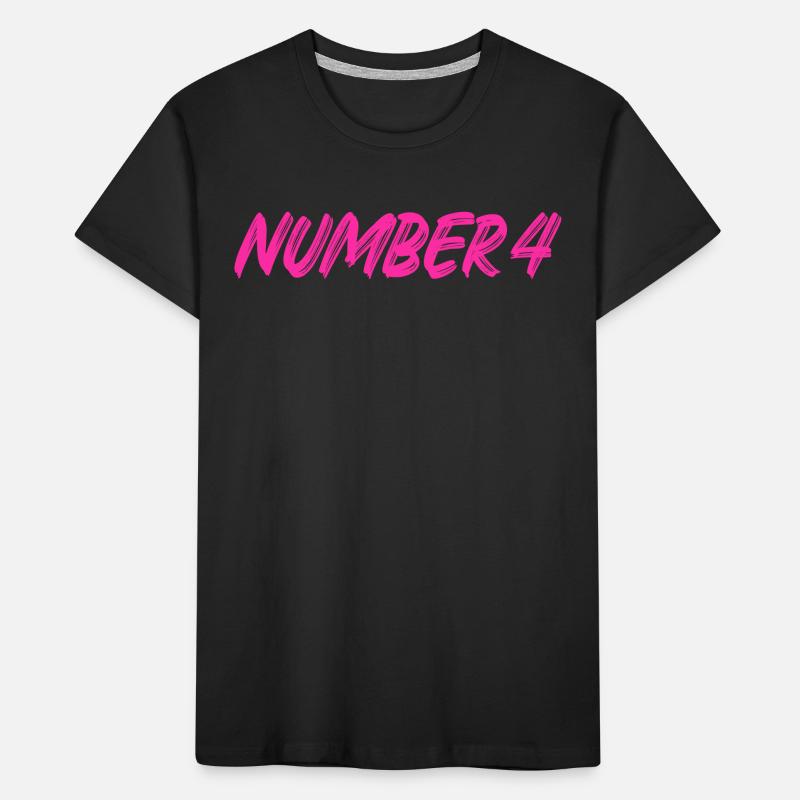 Number 4 - vier - vierter - vierte - 4 - Nummer 4 Kinder Premium Bio T-Shirt