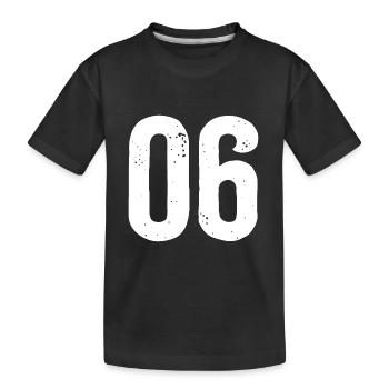 06 Numéros Blanc - T-shirt bio Premium Enfant - noir - Devant