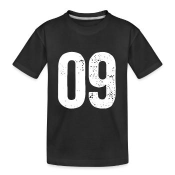 09 Numéros Blanc - T-shirt bio Premium Enfant - noir - Devant