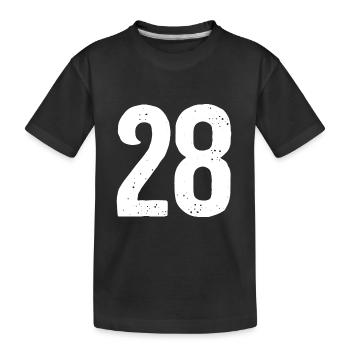 28 Numéros Blanc - T-shirt bio Premium Enfant - noir - Devant