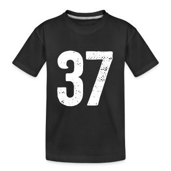 37 Numéros Blanc - T-shirt bio Premium Enfant - noir - Devant