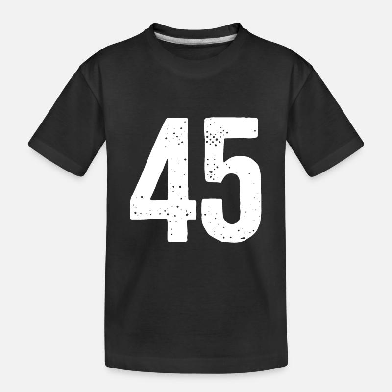 45 Numéros Blanc - T-shirt bio Premium Enfant - noir