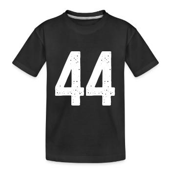 44 Numéros Blanc - T-shirt bio Premium Enfant - noir - Devant
