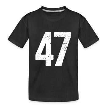 47 Numéros Blanc - T-shirt bio Premium Enfant - noir - Devant