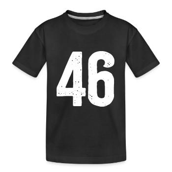 46 Numéros Blanc - T-shirt bio Premium Enfant - noir - Devant