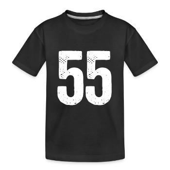 55 numéros blancs - T-shirt bio Premium Enfant - noir - Devant