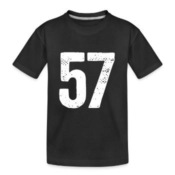57 Numéros Blanc - T-shirt bio Premium Enfant - noir - Devant