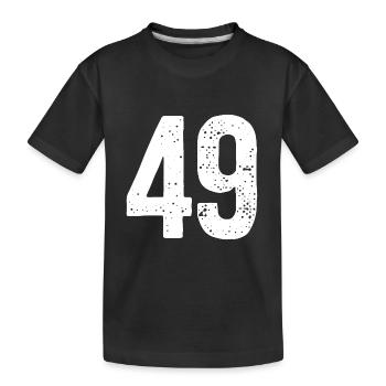 49 Numéros Blanc - T-shirt bio Premium Enfant - noir - Devant