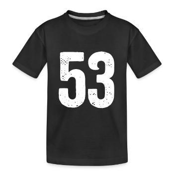 53 Numéros Blanc - T-shirt bio Premium Enfant - noir - Devant