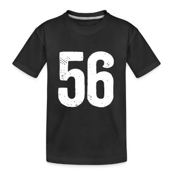 56 Numéros Blanc - T-shirt bio Premium Enfant - noir - Devant