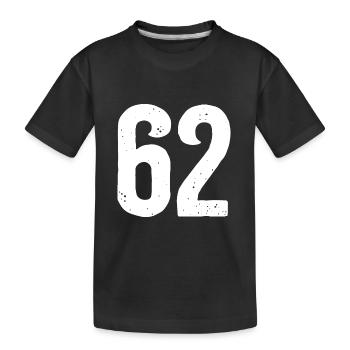 62 Numéros Blanc - T-shirt bio Premium Enfant - noir - Devant