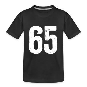 65 Numéros Blanc - T-shirt bio Premium Enfant - noir - Devant