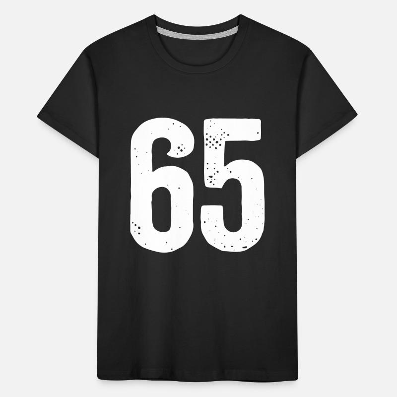 65 Numéros Blanc T-shirt bio Premium Enfant
