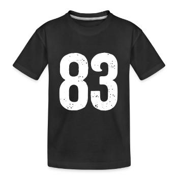 83 Numbers White - Kids' Premium Organic T-Shirt - black - Front