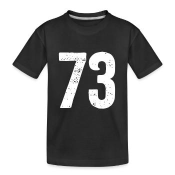 73 Numéros Blanc - T-shirt bio Premium Enfant - noir - Devant