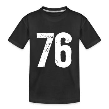 76 Numéros Blanc - T-shirt bio Premium Enfant - noir - Devant