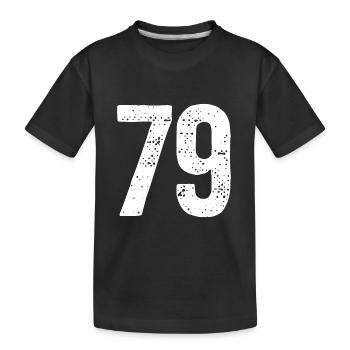 79 Numéros Blanc - T-shirt bio Premium Enfant - noir - Devant