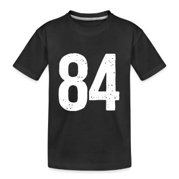 84 Numéros Blanc - T-shirt bio Premium Enfant - noir - Devant