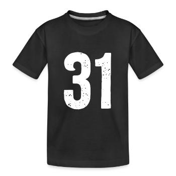 31 Numéros Blanc - T-shirt bio Premium Enfant - noir - Devant