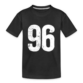 96 Numbers White - Kids' Premium Organic T-Shirt - black - Front