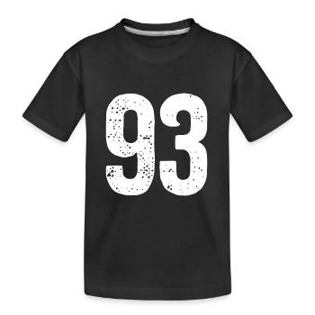 93 Numéros Blanc - T-shirt bio Premium Enfant - noir - Devant