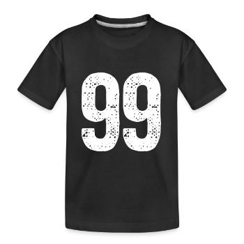 99 Numéros Blanc - T-shirt bio Premium Enfant - noir - Devant
