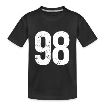 98 Numéros Blanc - T-shirt bio Premium Enfant - noir - Devant