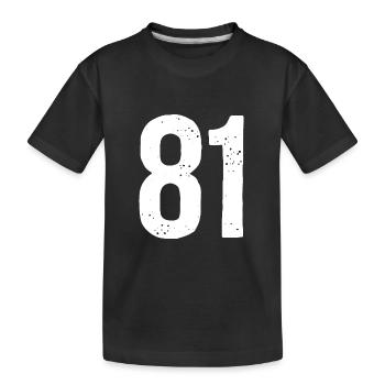 81 Numéros Blanc - T-shirt bio Premium Enfant - noir - Devant