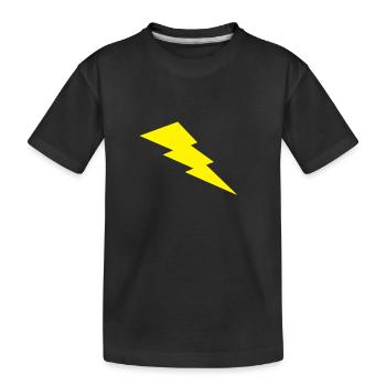 lightning - Kids' Premium Organic T-Shirt - black - Front