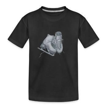 Eiskunstlauf Schlittschuhe - Kinder Premium Bio T-Shirt - Schwarz - Vorne