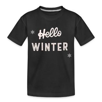 Hello WINTER - T-shirt bio Premium Enfant - noir - Devant