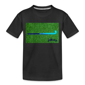 Hockey sur gazon artificiel Bâtons de hockey - T-shirt bio Premium Enfant - noir - Devant