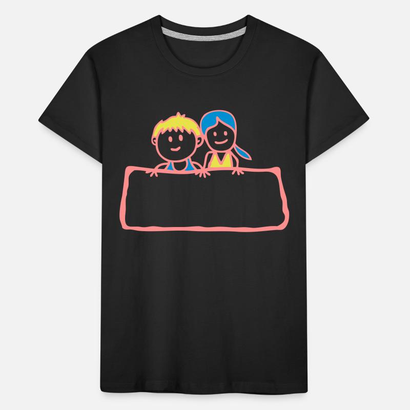 Zeichen-Panel Junge Mädchen Partei anniv Kinder Premium Bio T-Shirt