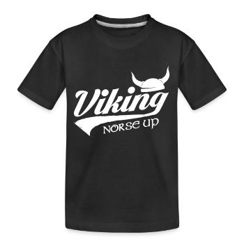 Viking Norse Up Wikinger Nordmann - Kinder Premium Bio T-Shirt - Schwarz - Vorne