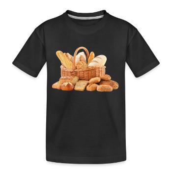 pain baguette broetchen crossaint Baecker pain bu - T-shirt bio Premium Enfant - noir - Devant