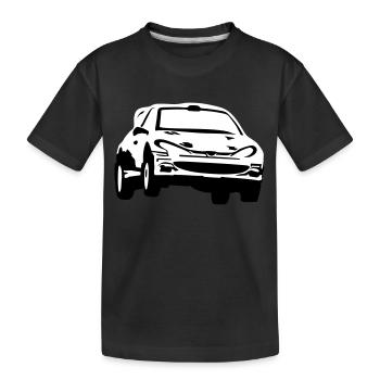 Rallye, Rallyeauto, Rennauto - Kinder Premium Bio T-Shirt - Schwarz - Vorne
