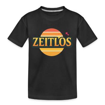Zeitlos Logo - Kinder Premium Bio T-Shirt - Schwarz - Vorne