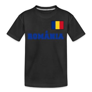 Look maillot de la Roumanie – România avec drapeau - T-shirt bio Premium Enfant - noir - Devant