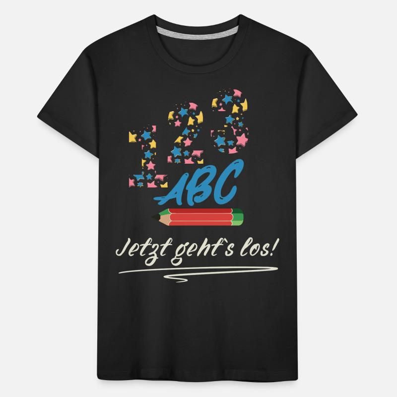 Inscription à l’école - C’est parti ! Design d’écolier T-shirt bio Premium Enfant