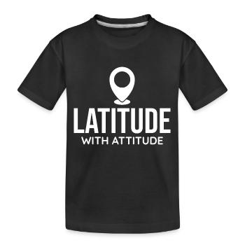Breitengrad Lage Pin Position GIS Analyst - Kinder Premium Bio T-Shirt - Schwarz - Vorne