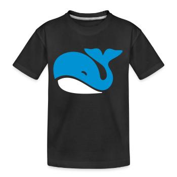 whale - Kids' Premium Organic T-Shirt - black - Front