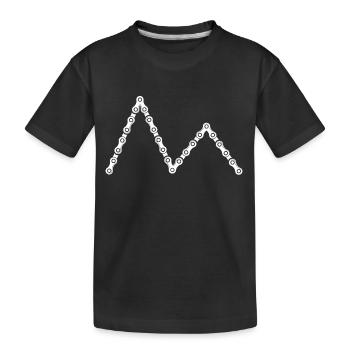 Vélo vélo chaîne VTT « vélo de descente » - T-shirt bio Premium Enfant - noir - Devant