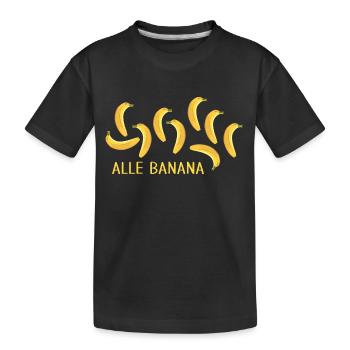 vegetarier bio vegetarisch vegan "Banana Banane" - Kinder Premium Bio T-Shirt - Schwarz - Vorne
