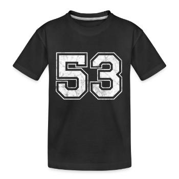 Anzahl 53 - Kinder Premium Bio T-Shirt - Schwarz - Vorne
