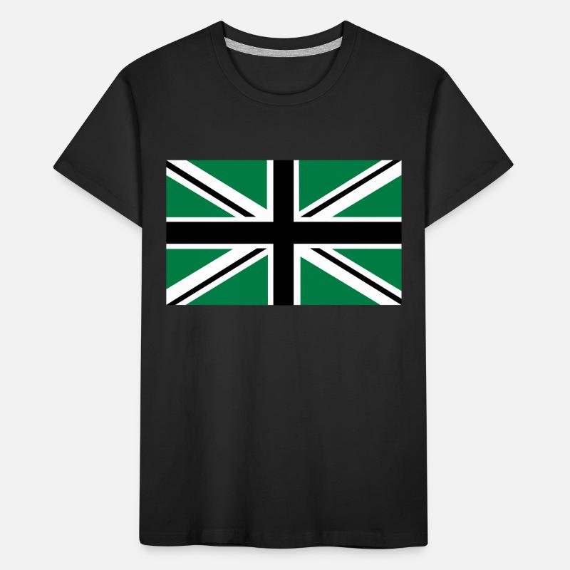 Union Jack | noir-blanc-vert | bannière | drapeau T-shirt bio Premium Enfant