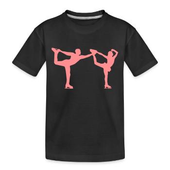 Patinage artistique - T-shirt bio Premium Enfant - noir - Devant