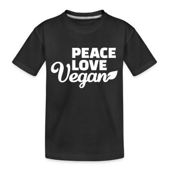 Vegan - Kinder Premium Bio T-Shirt - Schwarz - Vorne